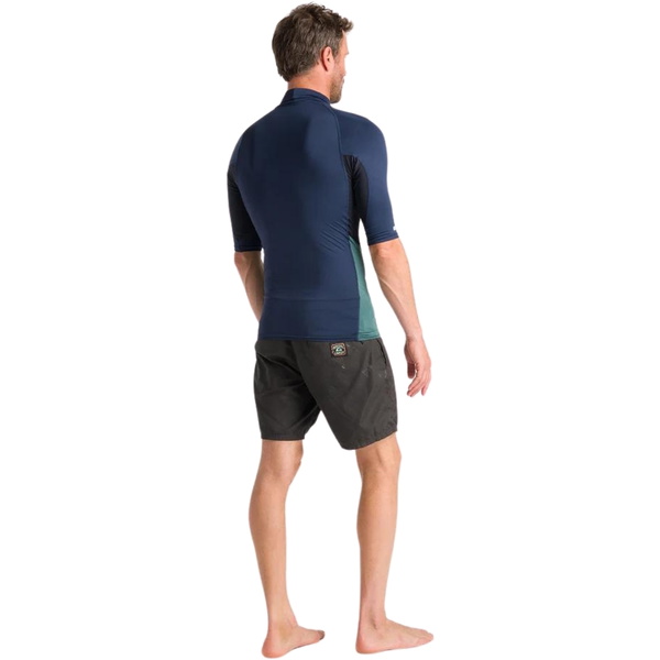 2026 C-Skins Mens NuWave X Short Sleeve Rash Vest C-NLYSSMT - Bluestone / Black / Dark Sage